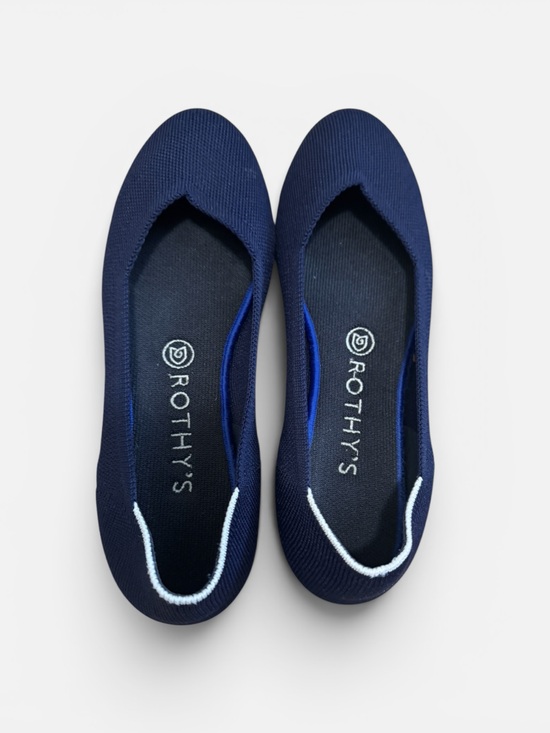 Rothy's Shoes - ROTHY'S Women's Navy with White Trim Ballet Flat Sz. 8.5